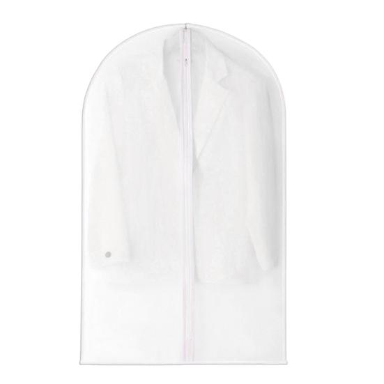 Clothing Dust Cover Transparent with Hanging Hook Zipper Closure Moisture-proof Dustproof Large Capacity Hat Scarf Coat Storage Bag Protector Bag