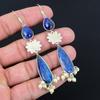 Natural Lapis Lazuli Gemstone 925 Sterling Silver Drop/Dangle Earrings For Women