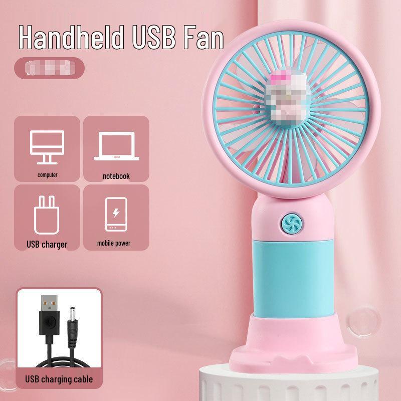 Creative Portable Mobile Phone Holder & Mini Fan with Flower & Animal Designs
