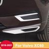 For Volvo XC60 2018 Car Body Detector ABS Chrome Trim Car Front Fog Light Cover Lamp Frame Sticker