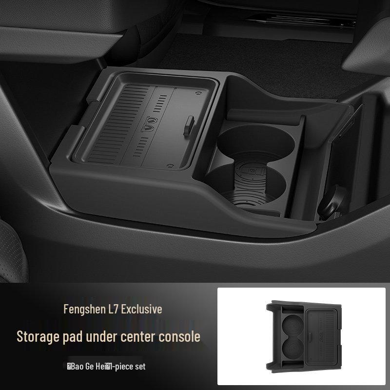 Silicone Cup Holder Organizer for Dongfeng Fengshen L8 L7 Central Control Storage Box