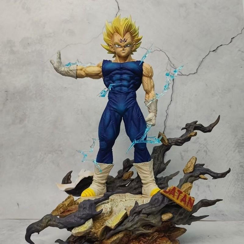 Dragon Ball Majin Vegeta Action Figure Super Saiyan Half Body Statue Collectible Anime Model Decor Ornament