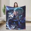 Lohen Anime Fuzzy Blanket Genshins Impacts Vintage Throw Blankets for Home 125*100cm Bedspread
