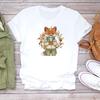 Fashionable Summer T-shirt, Cute Printed Design, Short-sleeve Trendy Women's Top.
