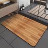 Simple Wood Grain Diatom Mud Floor Mat Toilet Bathroom Anti-slip Mat Household Bathroom Door Absorber Mat