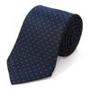 Brand Necktie Made In Japan Silk Jacquard Weave Pin Dot 100% (A Pattern Navy)
