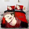3D Jujutsu Kaisen patalynės komplektas Viengulis Twin Pilnas Queen King Dydžio Anime Patalynės Komplektai Suaugusiems Kawaii Vaikų Miegamojo Užvalkalai 3D Spausdinimas