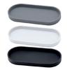 Pack of 2 Decorative Trays Bathroom Countertop Organizers Elliptical Shaped Storage Container For Daily Essential