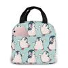 Borsa Frigo Portapranzo Isolata Pinguini Riutilizzabile Impermeabile Porta Pranzo Borsa Pranzo Regalo per Donne Uomini Lavoro Picnic Viaggio
