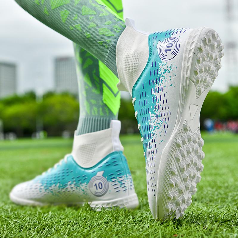 Football Shoes 35-48unisex Football Boots High-top Rubber Tie High Elastic Socks Training Artificial Grassland Outdoor Sports Training Football Shoes
