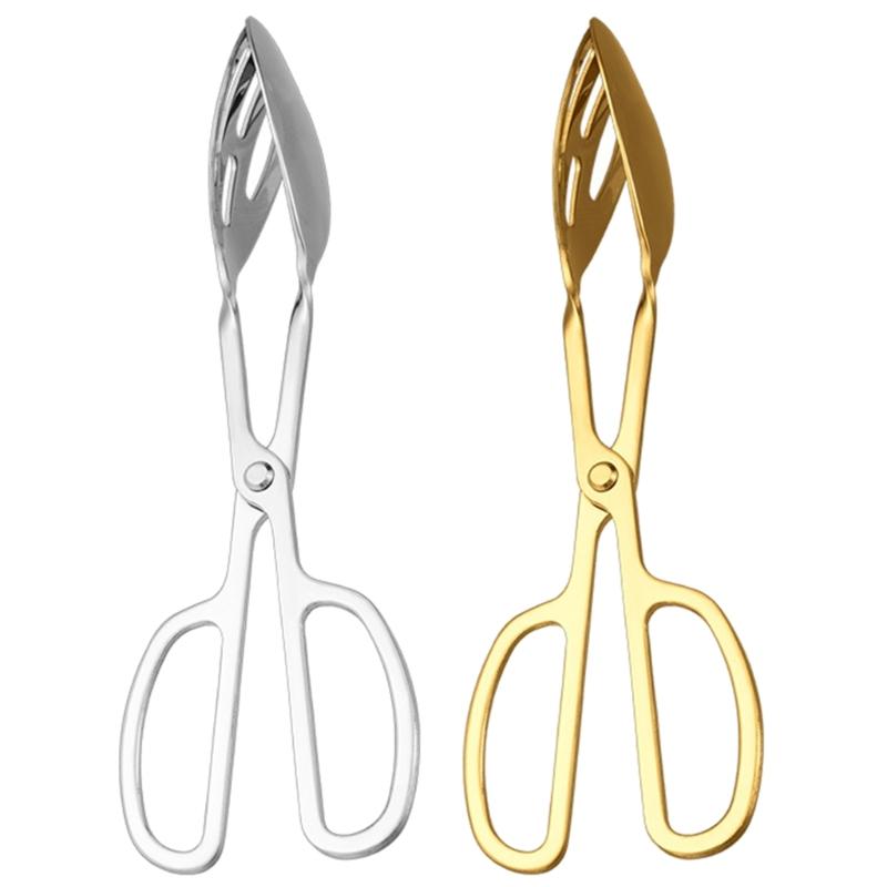 Durable Buffet Tongs Stainless Steel Food Clip for Kitchen Versatile Bread Tongs Essential Kitchen Utensil for Grilling