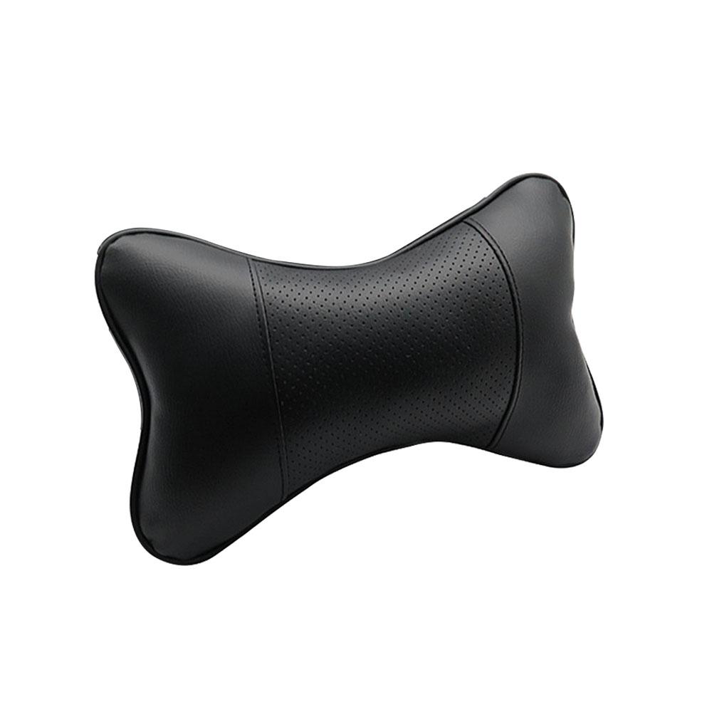 Car Seat Headrest Covers Car Leather Breathable Safety Pillow Auto Car Universal Head Neck Rest Pillow Pad For Car Travel Pillow
