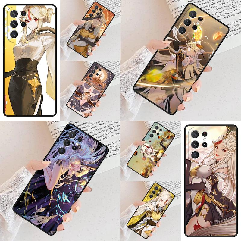 Ningguang Genshin Impact Cell Phone Case for Samsung Galaxy S26 Ultra S25 S24 S23 S22 S21 S20 Note10 Cover