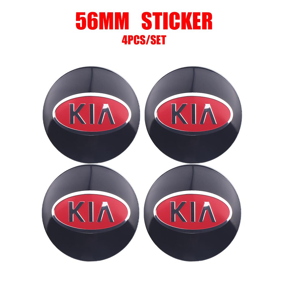 4Pcs 56/60/65/68MM For KIA Rio Ceed Sportage Cerato Soul VBNUY5 Sorento Picanto Optima Car Wheel Center Hub Caps Wheel Cover Sticker