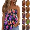Tube Tops For Women,Cute Sexy Off Shoulder  Print Sleeveless T-Shirt