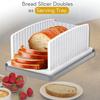 Adjustable Bread Slicer with Crumb Tray Adjustable Widths Foldable Design Bread Cutting Tool