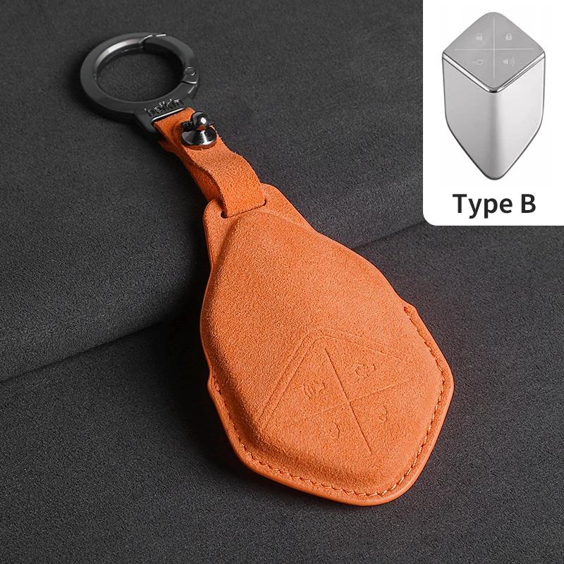 Car Remote Key Case Cover for Changan Deepal S7 SL03 2022 2023 2024 High Quality Auto Key Shell Fob Keychain Suede Accessories