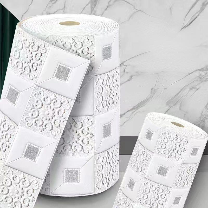 Home Decoration 3D Brick Wall Sticker Self-adhesive Wallpaper DIY Wall Decor for Kitchen Kids Room Bedroom Decor
