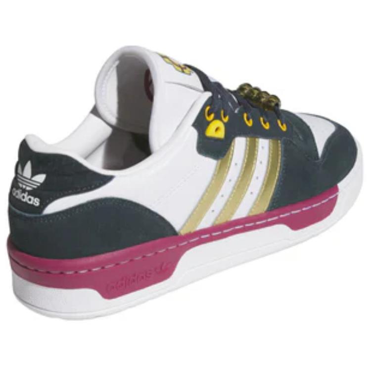 Demon Slayer x adidas Rivalry Low Tengen Heren Sneakers Wit Wolkenwit Goud-Metallic JI3311
