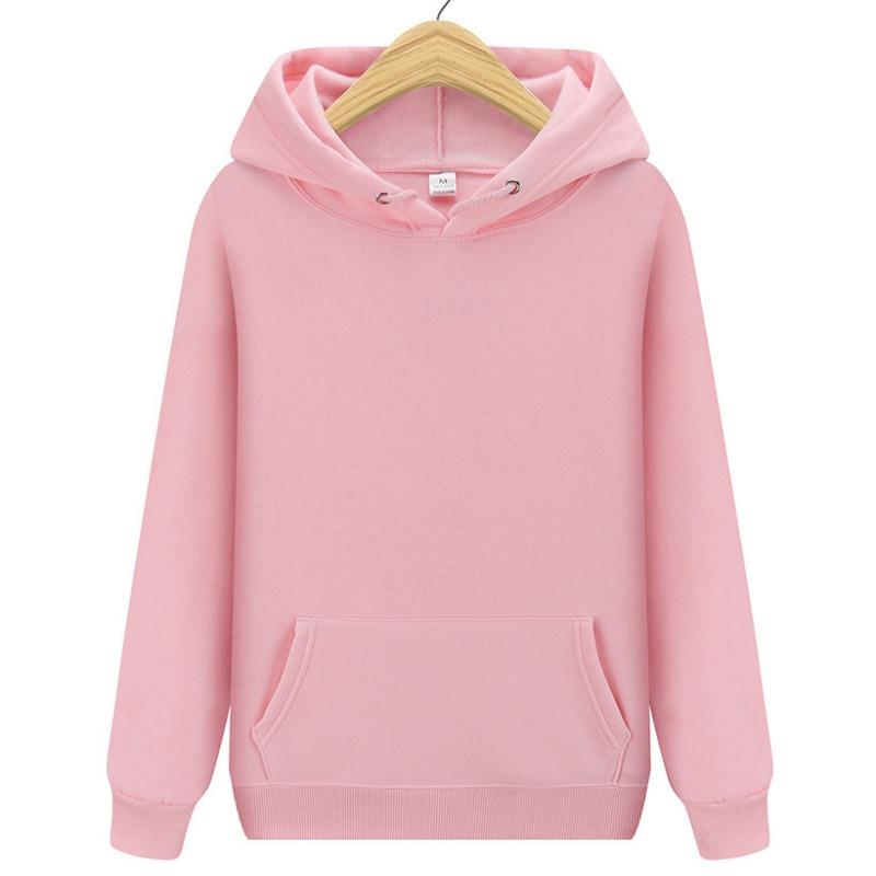 Vår höstmode enfärgad sportig hoodie med huva avslappnad par pullover hoodie Hoodies & Sweatshirts (herr-)