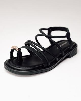 Low Heel Sandals Prima d'Arte 5512 36 Black Eco-leather