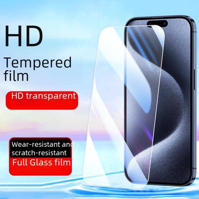Härdat Glas Skärmskydd för iPhone 15 Pro/Pro Max & HD 15 Plus