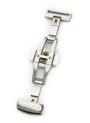 CASSIS Uhrenarmband mit D-Schließe (PBF D-SCHNALLE) - Spiegelglanz, 18mm, Silber, mit Ersatzwerkzeug (CASSM018)