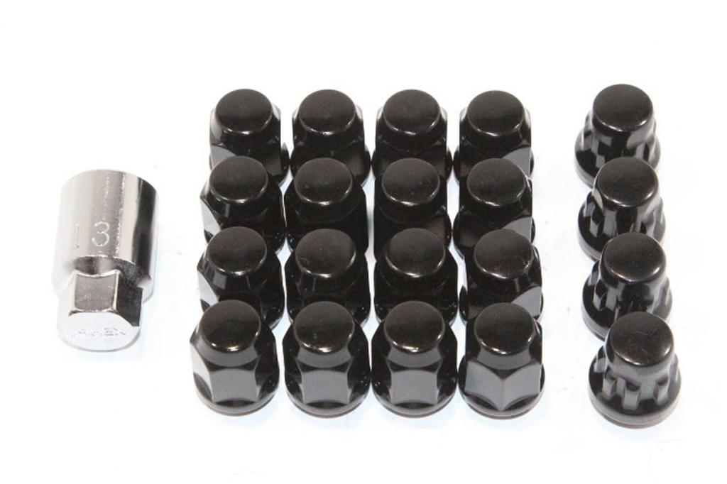 MUGEN Wheel Nuts Locks for 5H Wheels & (Black) 08181-MZ3-K0S0-BL