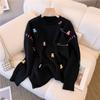 Stylish Korean Kawaii Sweater Women Autumn Winter Long Sleeve O-neck Loose Tops Pullover Casual Fashion Ladies Chic Jumper