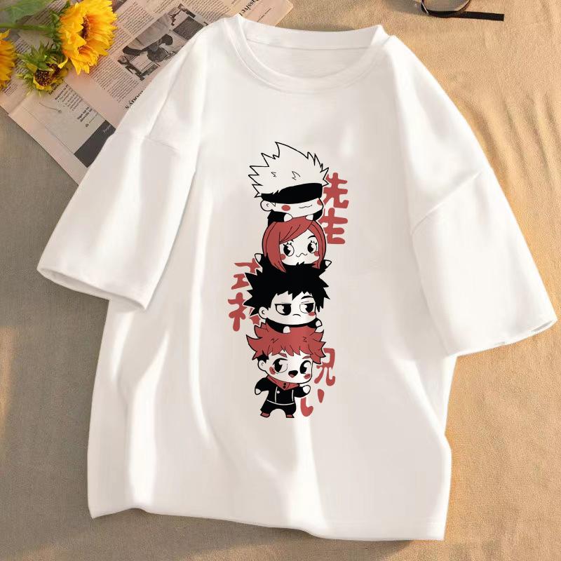 New Japanese Unisexga Gojo Satoru T Shirt Unisex Tops Jujutsu Kaisen Anime Tshirt Unisex Harajuku Kawaii Short Sleeve Tee Summer Top