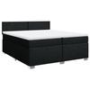 Maison Exclusive - Sommier à lattes de lit avec matelas Noir 200x200 cm Tissu