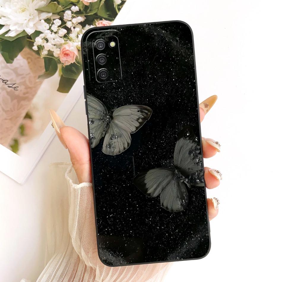 For Samsung Galaxy A03s Cute Cat Flower Cartoon Phone Case For Samsung A03S SM-A037G Shockproof Soft Silicone Covers Bumpers