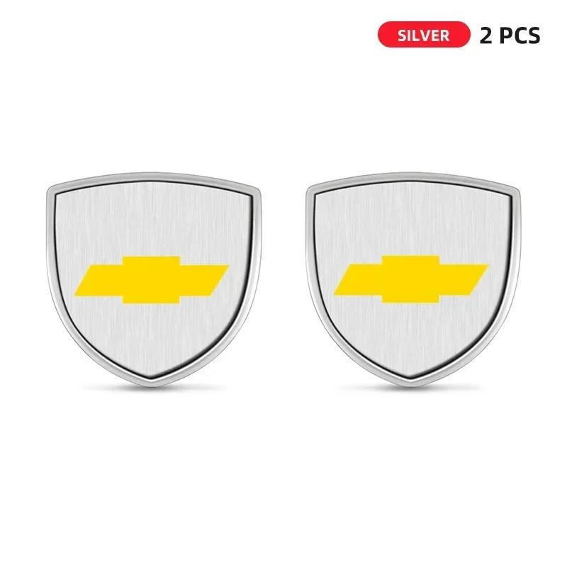3D Metal Shield Emblem Car Window Body Side Badge Stickers For Chevrolet Spark Captiva Cruze Malibu Equinox Trax Camaro Bolt