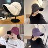 Cappello Protettivo Solare da Donna con Ampio Bordo Pieghevole in Poliestere Cappello Estivo da Sole