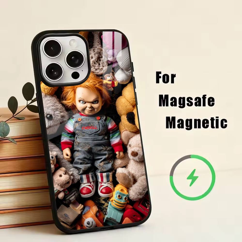 Chucky Scary Doll  Phone Case For iPhone17,16,15,14,13,12,11 Plus,Pro Magnetic For Magsafe Wireless Charging