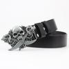 Punk Ghost Head Skull Alloy Head Buckle Belts For Men Male Genuine Leather Belts About Skulls Cowskin Leather Waist Belt Straps