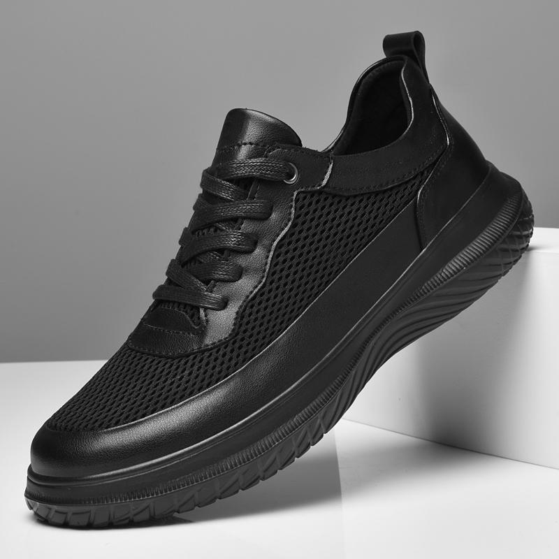 Mode Hoge Kwaliteit Heren Echt Lederen Schoenen Modeontwerper Heren Sneakers Casual Schoenen Luxe Merk Man Vulkaniseer Schoenen Trekking Plat