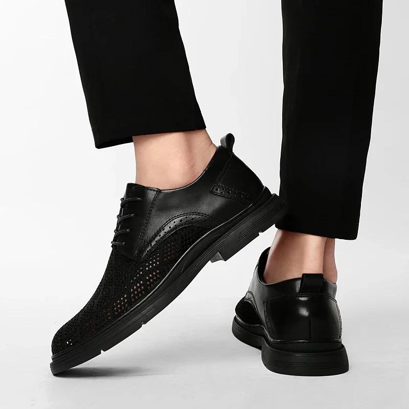 Fashion Summer New Black Breathable Mesh Casual Shoes Outdoor Lace Up Sneakers Thin Soft Sole Shoes Comfortable Adult Walking Shoes37-47