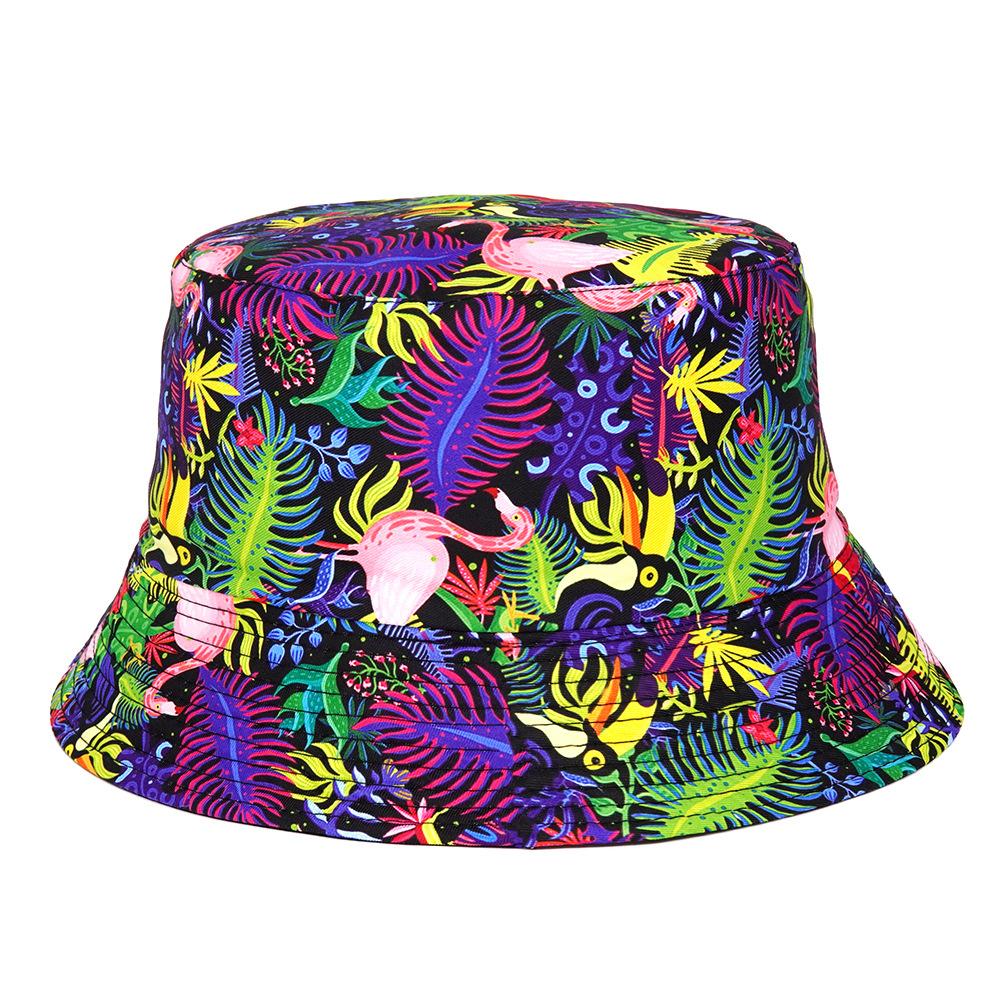 XUANCUI Herstellung Sommer Outdoor Freizeitkappe Allover Print Erdbeerfrucht Fischerhut