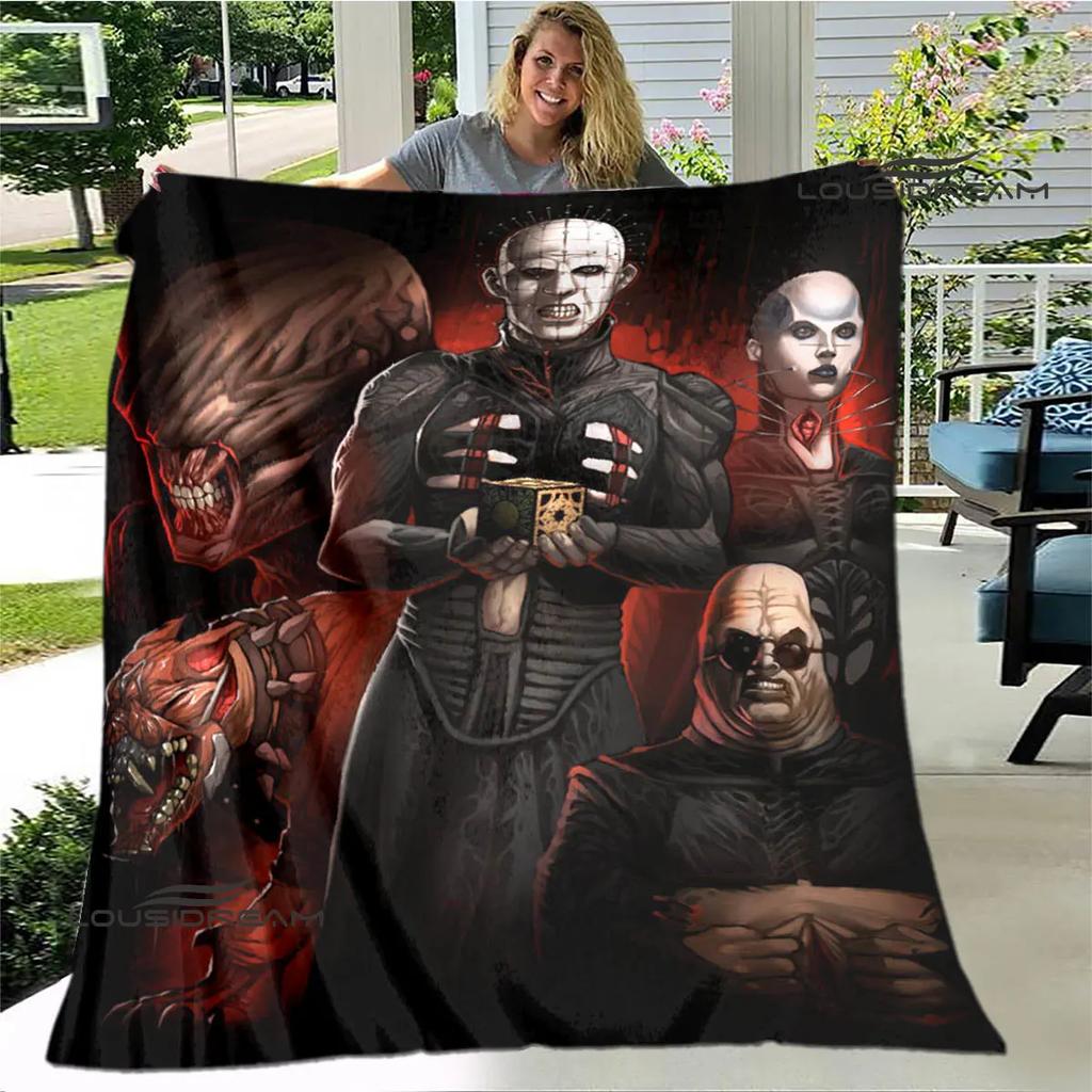 Coperta stampata film horror Hellraiser per bambini calda bella flanella morbida e confortevole per casa viaggio regalo di compleanno