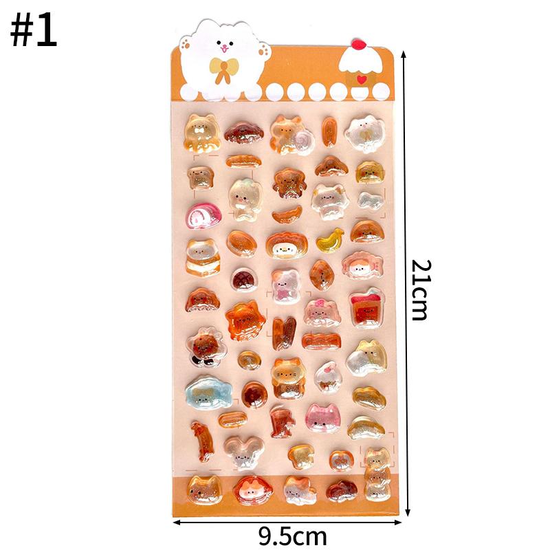 NEKONI 3D Cute Stickers Cartoon Animal Puff Sticker DIY Stickers for Scrapbooks Planner Journals Laptops Phone Case Decoration