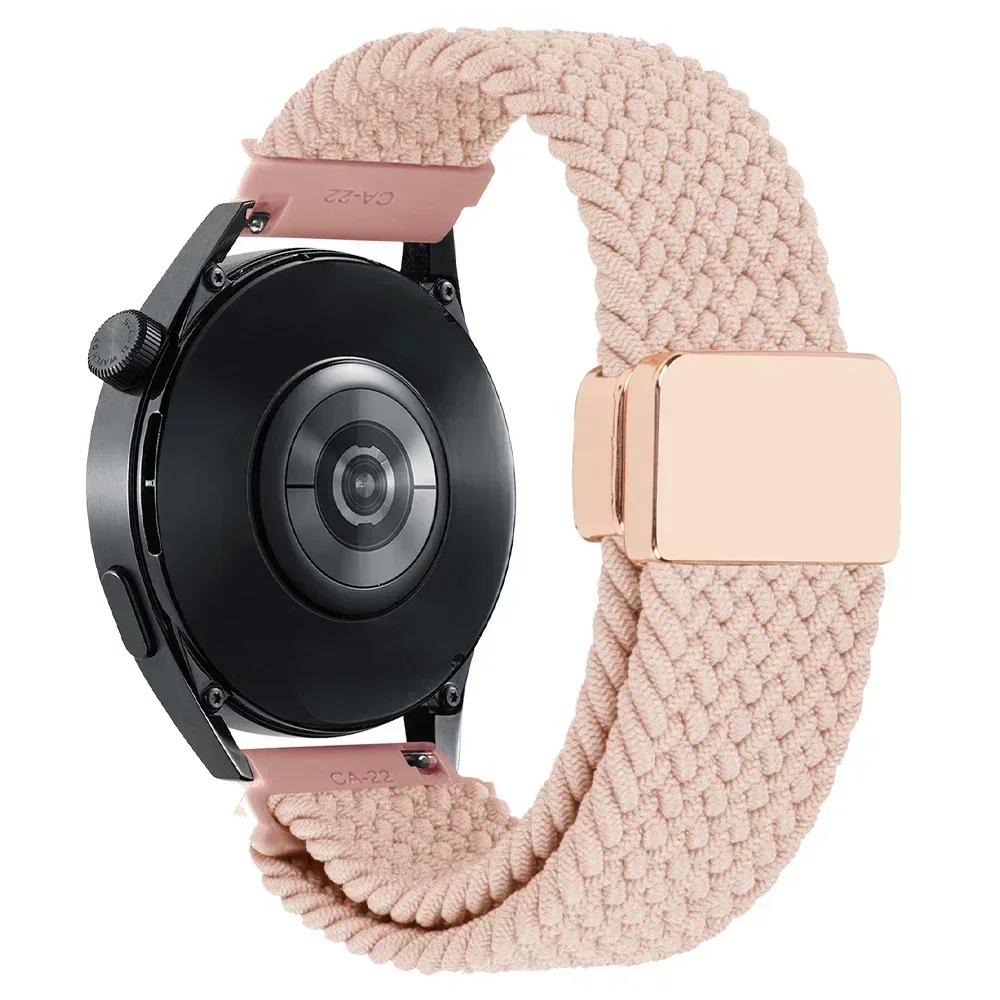 För Huami AMAZFIT BALANCE 2/Active 2 Nylonflätat Armband För AMAZFIT BIP 6 5 GTR/GTS 2e 2 3 4 Elastiskt Armband 20/22mm Rem