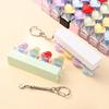 4 Knoppen Klikbare Knop Fidget Speelgoed Decompressie Fidget Sleutelhanger Tas Hanger