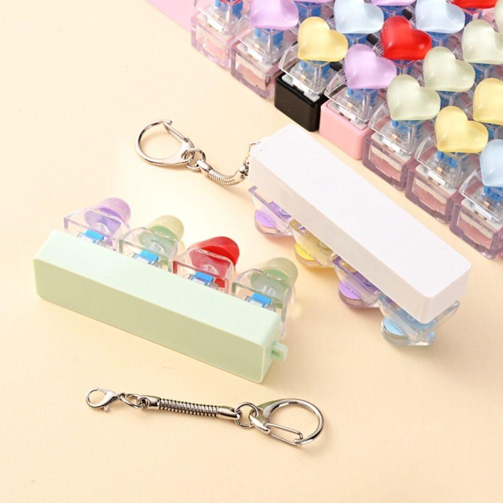 4 Knoppen Klikbare Knop Fidget Speelgoed Decompressie Fidget Sleutelhanger Tas Hanger