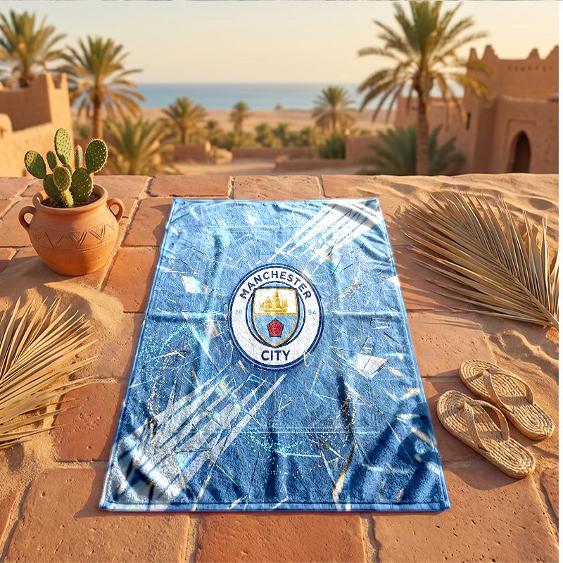 Manchester City Print Microfiber Beach Towel Quick Dry Absorbent Large Towel For Beach Swimming Travel