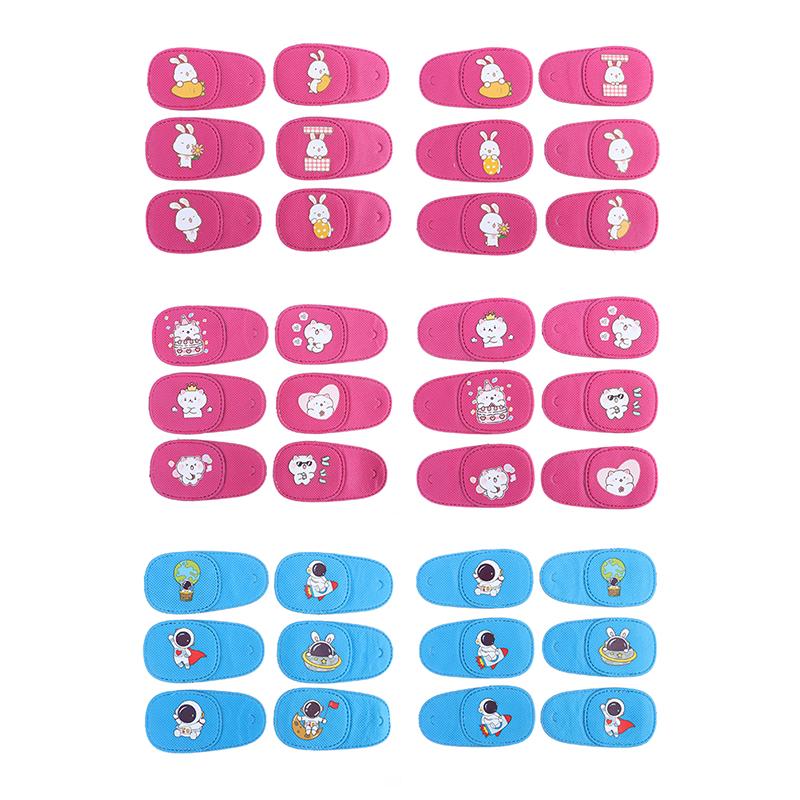 6 Stück/Set Cartoon Kinder Einzel-Augenklappe Augenmaske Medizinischer Lazy Eye Patch Augenbinde für Kinder Strabismus-Behandlung Sehpflege-Set