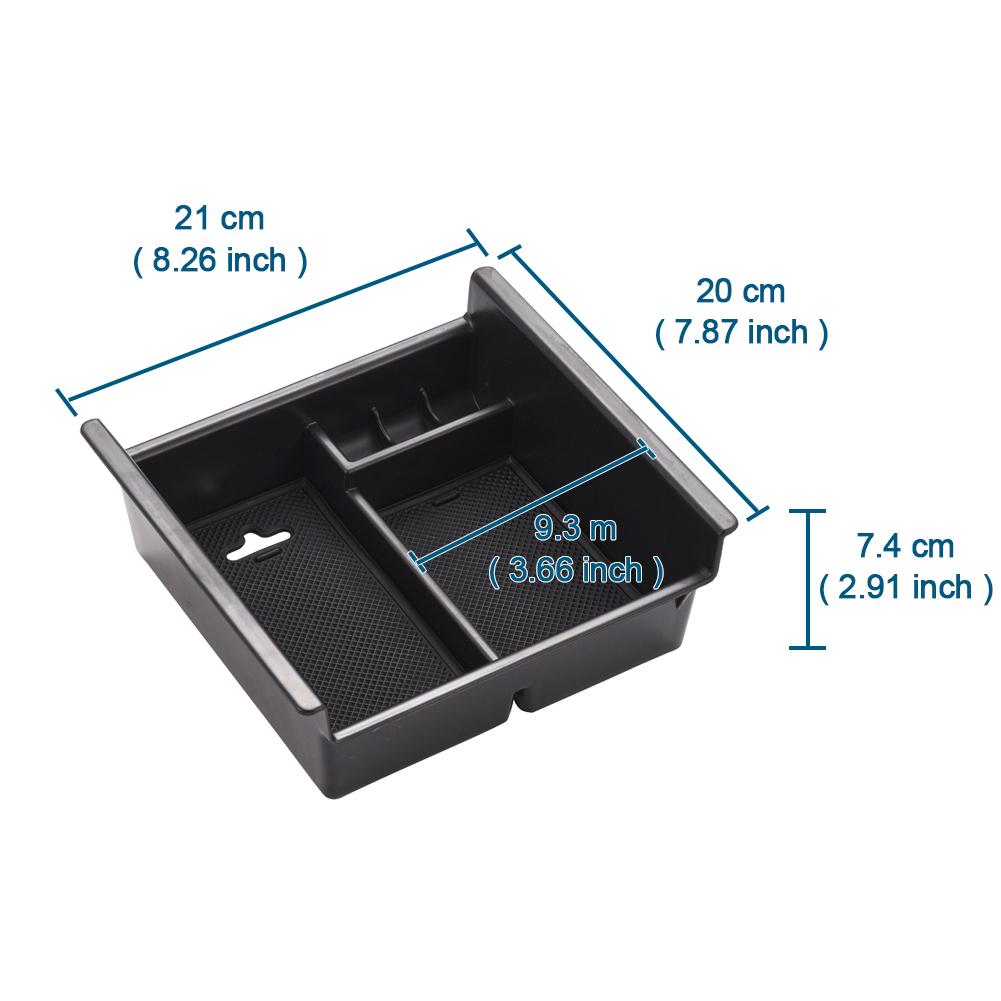Car Center Console Armrest Box Storage for Toyota 4Runner 2010-2021 Accessories ABS Black Tray Armrest Secondary Case Organizer