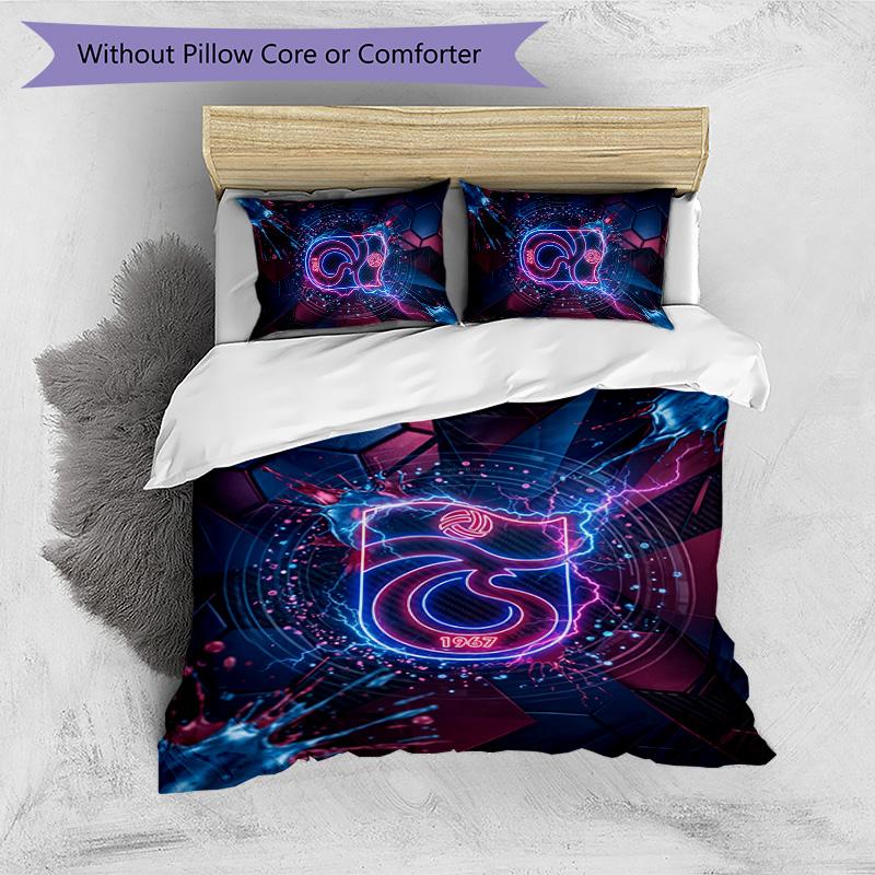 Trabzonspor FC Printed 3PCS Bedding Set Breathable Duvet Cover with Pillowcases Decorative Bed Linen for Bedroom Home