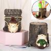 Cute Hedgehog Pencil Pen Holder Resin Desk Organizer Stationery Container Desktop Storage for Home Office Birthday Gifts