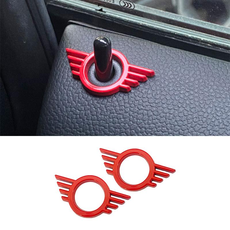 For MINI ONE Cooper S JCW R55 R56 R61 F54 F55 F56 F57 F60 Countryman Car Door Button Decoration Sticker Modification Accessories Cnjaw55